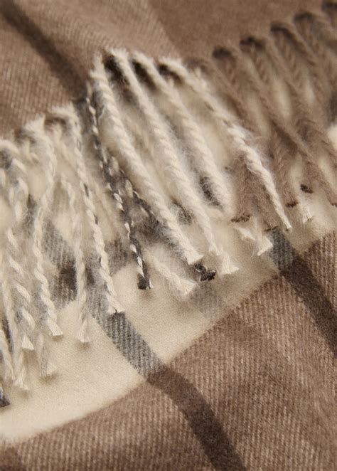 Fringed check scarf - Men | MANGO USA