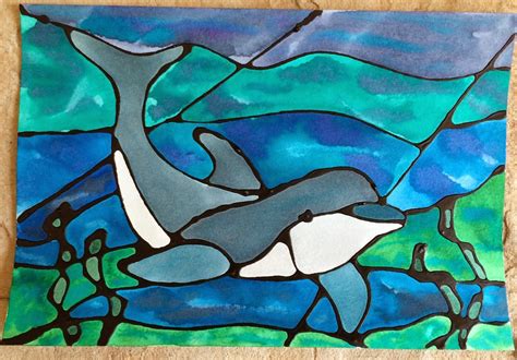 kathys angelnik designs art project ideas ocean stained glass