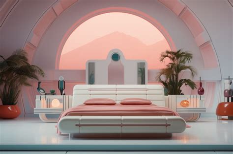 Free Photo | View of futuristic bedroom with furniture