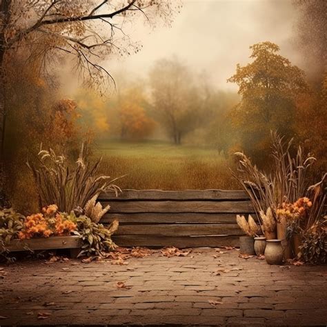 Premium Photo | Rustic autumn backdrop nature background photos