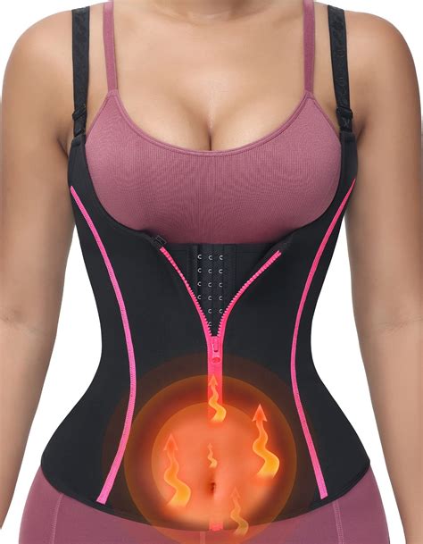 YADIFEN Waist Trainers for Women Belly Fat,Zipper Corset Body Shaper