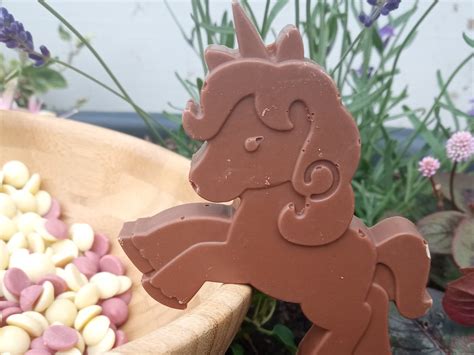 Handmade chocolate unicorn lollipops