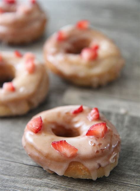 Fresh Strawberry Donuts Recipe (Video) Cooked by Julie