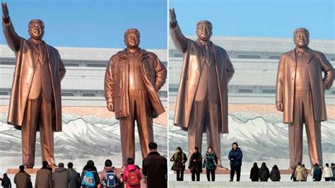 north korean statue  anorak    world news sky news