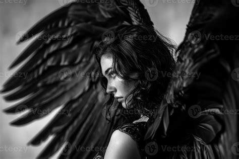 AI generated Woman black angel. Generate Ai 41900215 Stock Photo at