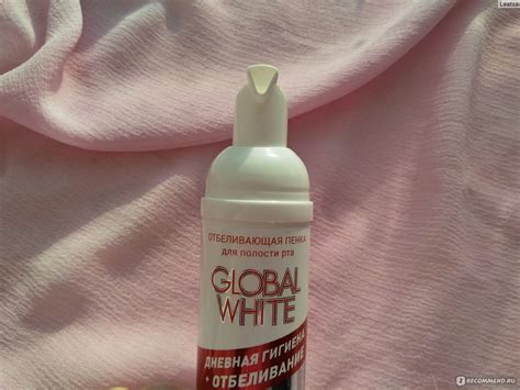 Пенка для полости рта Global White Отбеливающая "Фруктовый лёд ...