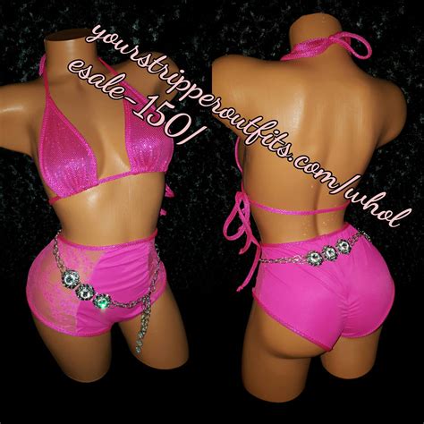 Exoticwear Stripper Clothes Wholesale Scrunched Short Sets 5 | Etsy