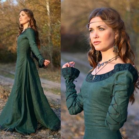 Autumn Vintage Women Medieval Renaissance Victorian Dress Cosplay
