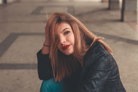 images blonde girl posing model smiling smile photograph