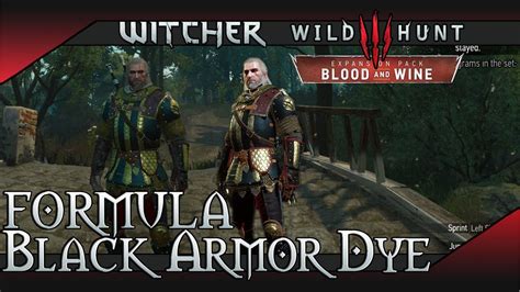 Witcher 3: Blood and Wine - Black Armor Dye Formula Location & Showcase