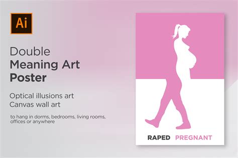 Raped Pregnant Double Meaning Poster Graphic by shahsoft · Creative Fabrica