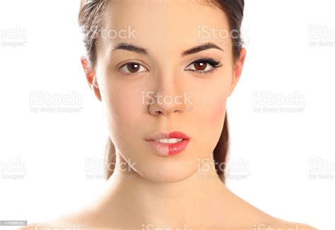 Face On White Stock Photo - Download Image Now - 2015, Adult, Beauty