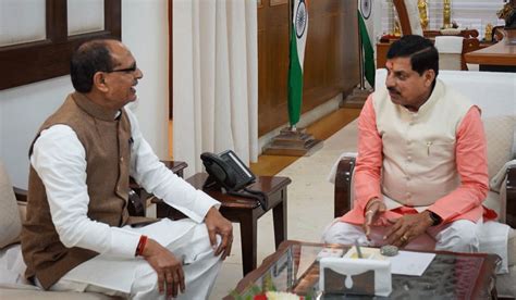 shivraj singh chouhan pays courtesy visit  cm mohan yadav  bhopal