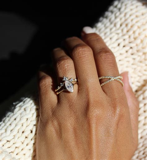 marquise cut wedding ring 9