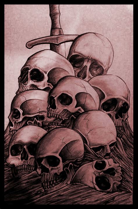 Skull Pile Drawing at PaintingValley.com | Explore collection of Skull ...