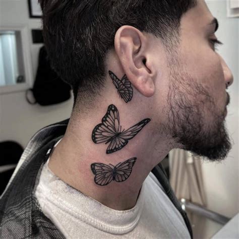 butterfly neck tattoo  symbol  beauty  transformation