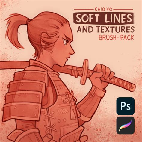 p soft lines  textures brush pack procreate brushes