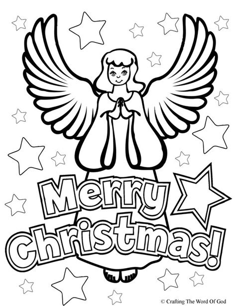 Christmas Angels Coloring Page - Coloring Home