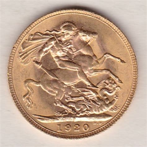 p gold sovereign coin george  dorset coin company