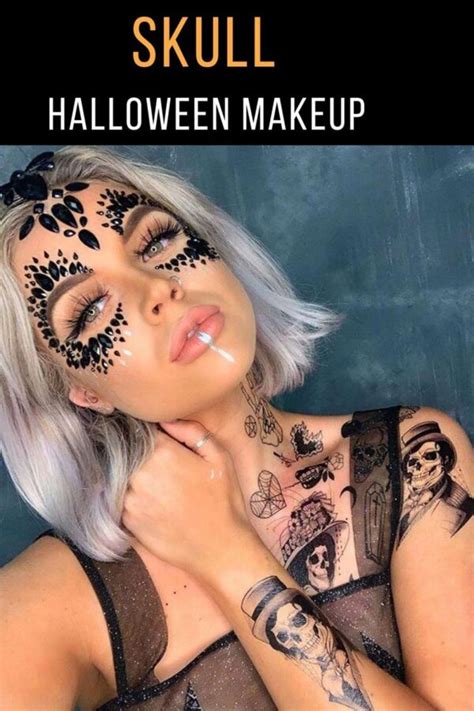 Skull Halloween Makeup and Tutorial - Inspired Beauty