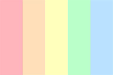 pastel colors of the rainbow Color Palette