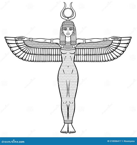 Winged Isis, Goddess In Ancient Egyptian Religion, Osiris Sister And