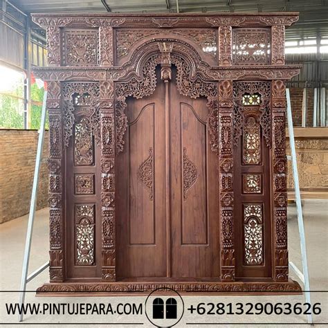 jual pintu gebyok ukir jepara antik kayu jati pj  pintu jepara