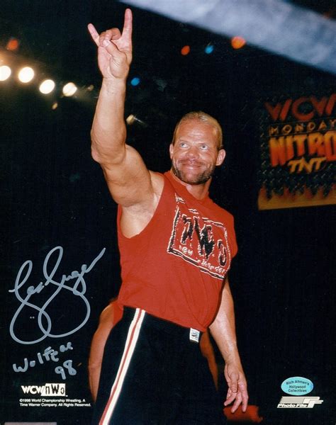 lex luger signed wcw  photo inscribed wolfpac  hollywood
