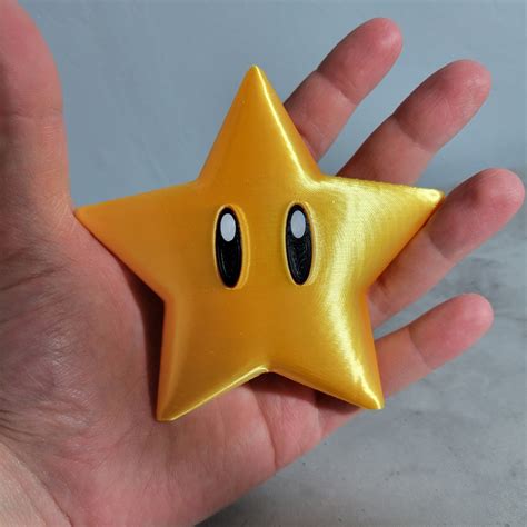 Mario Power Star 4in Figure/desk Decoration multi Color 3D Printed - Etsy