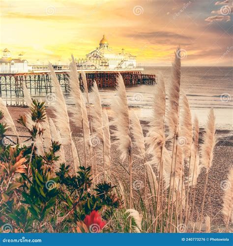 Landscape by the Sea. Eastbourne Pier , East Sussex England UK Stock
