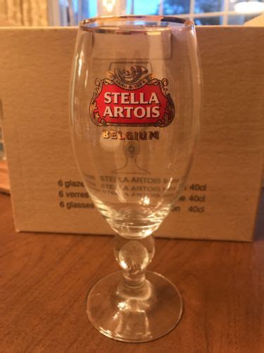 6 - Stella Artois Beer Glasses -- Antique Price Guide Details Page