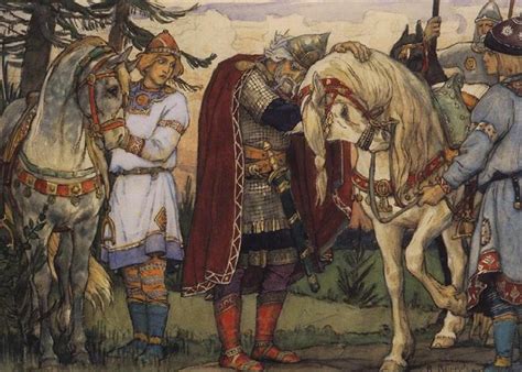 Oleg`s farewell to his horce, 1899 - Viktor Vasnetsov - WikiArt.org