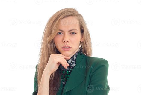 horizontal portrait of sexual young blondes that posing in the Studio