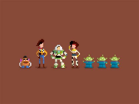 itbit toy story pixel characters created  huang
