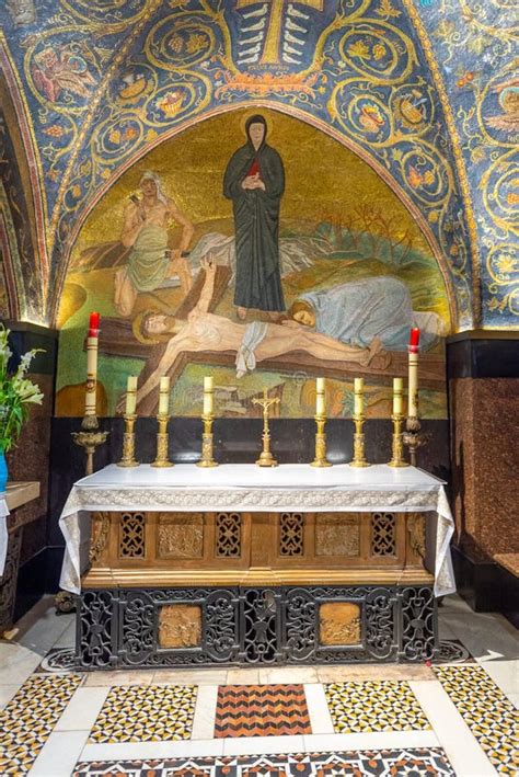 JERUSALEM, ISRAEL - DECEMBER 07, 2018: Church of the Holy Sepulchre, Interior. Church of the ...