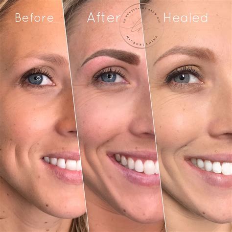 Healed powder brows | Ombre eyebrows, Brows, Light brown ombre