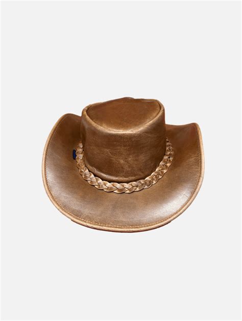 Brown Leather Cowboy Hat | MABU Leathers