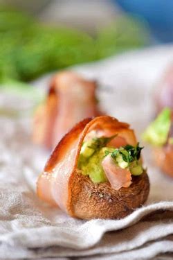 Appetizer - Bacon Wrapped Crab Stuffed Mushrooms recipes