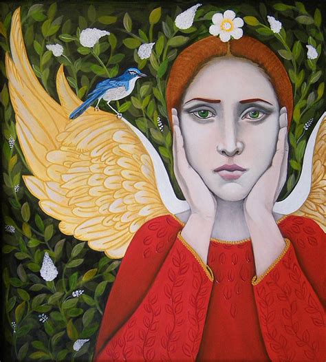 Angel in the Garden Print of Original Acrylic Painting Angel - Etsy