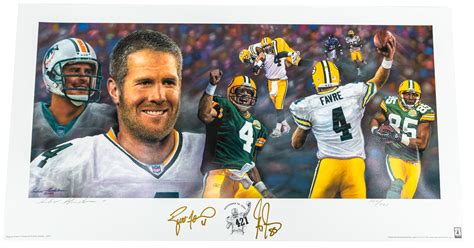 Lot Detail - 2007 Brett Favre Greg Jennings Green Bay Packers Signed 18