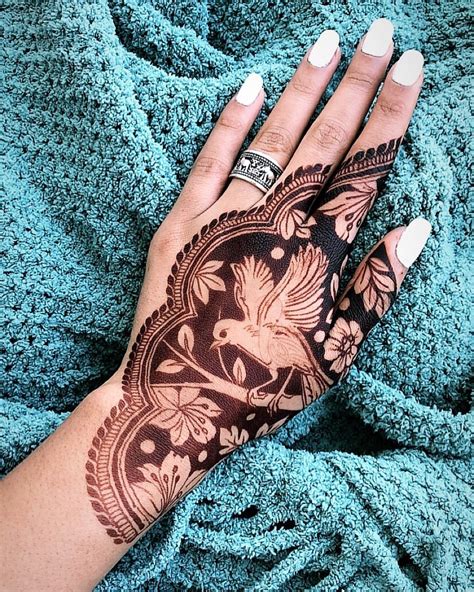Bird Mehndi Design Stylish Mehndi Design With Cotton-bird