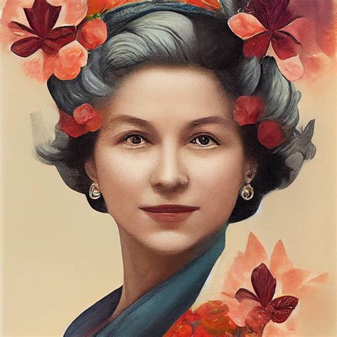 queen elizabeth ii portrait painting painting  zakariya elalj