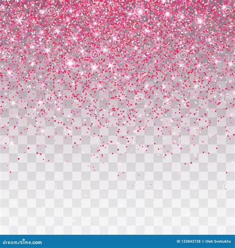 Pink Glitter Sparkle on a Transparent Background. Vibrant Background