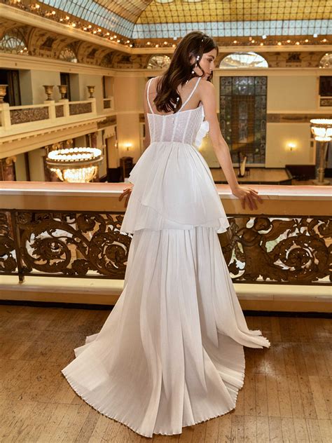 Chic Convertible Wedding Dress with Ruffles by Papilio Boutique