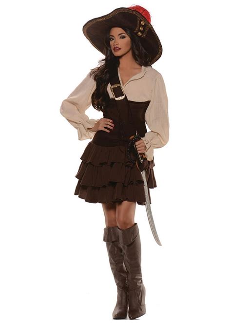 Pirates Of The Caribbean 5: Captain Jack Female Deluxe Adult Costume M ...