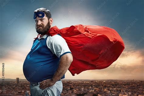 Funny portrait of a superhero Stock Photo | Adobe Stock