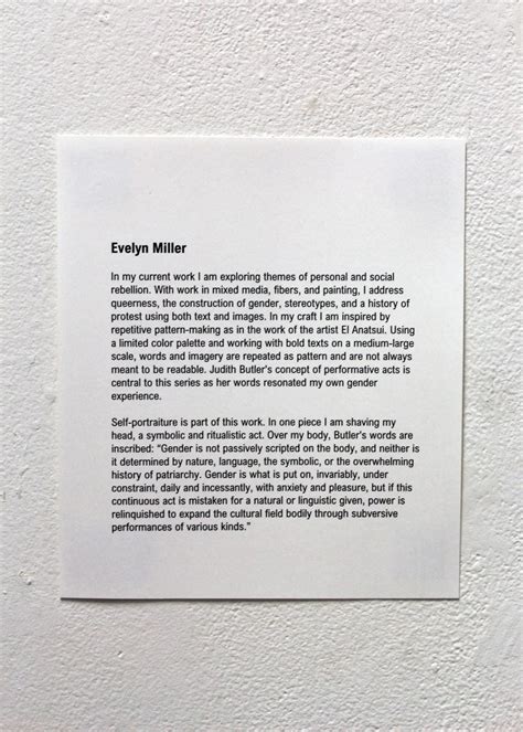 Evelyn Miller Artist Statement