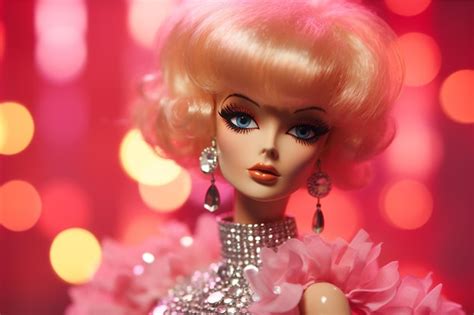 Premium Photo | Barbie cute disco plastic doll portrait