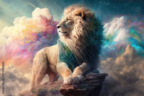 powerful epic legendary lion  heaven spiritual animal awakening
