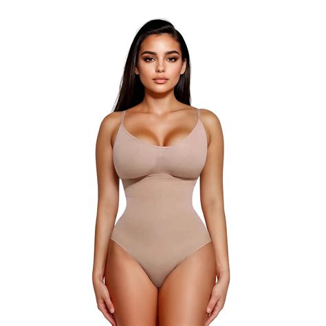 sculpting thong bodysuit sandstone